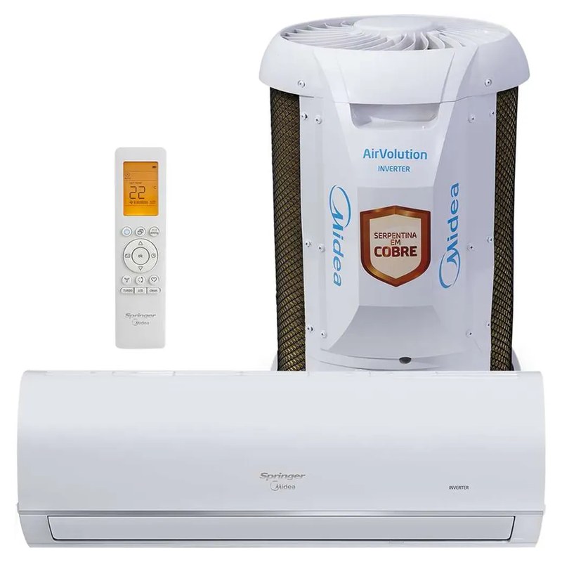 Ar-condicionado Split Hi Wall Inverter Springer Midea AirVolution 9.000 BTUs 220V