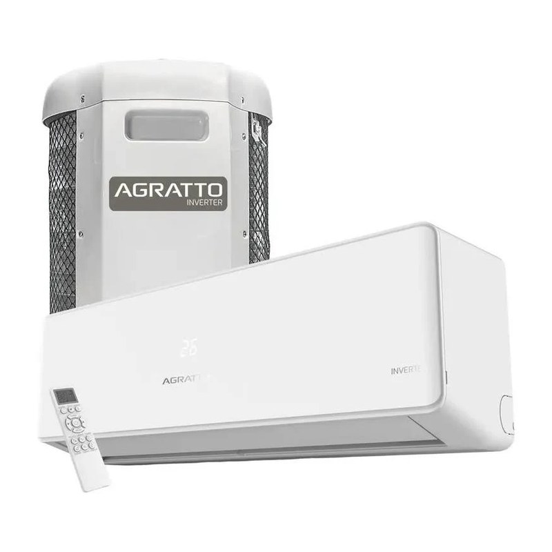 Ar-condicionado Split Hi Wall Agratto Kyn Top Inverter 9.000 BTUs Frio 220V