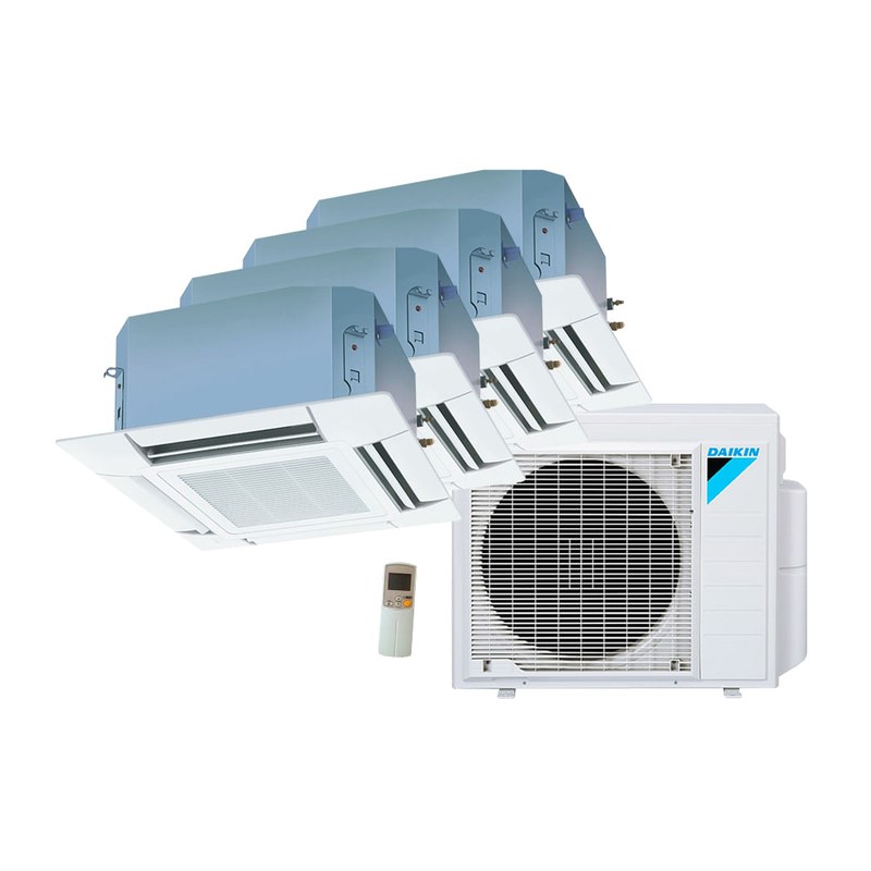 Ar-condicionado Multi Split Cassete Inverter Daikin 4x9.000 BTUs Quente e Frio 220V