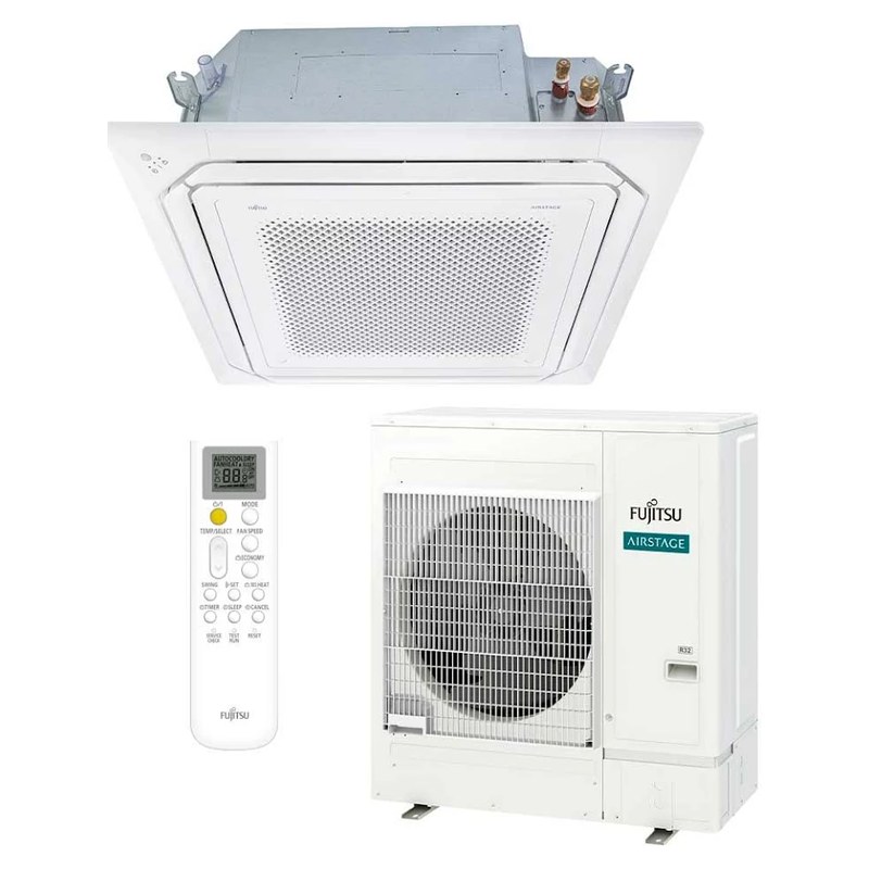 Ar-condicionado Split Cassete Inverter Fujitsu 45.000 BTUs Quente e Frio 220V