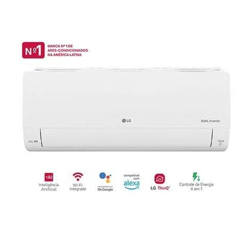 Ar-condicionado Split Hi Wall Inverter LG Dual 12.000 BTU/h Frio 220V S3-Q12JA31J